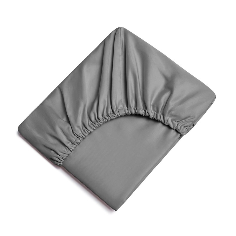 Oxford Homeware Charcoal Single Fitted Sheets -100% Brushed Microfibre 1800