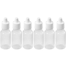 VASANA 24 Pieces 20ml Empty Refillable White Plastic Dropper Bottles, Portable Eye Liquid Essential Oil Squeeze Bottles with Screw Cap, T, 20ml