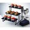 American Metalcraft ISP18 Rectangular Three-Tier Stand, Fixed, Black