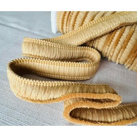 Cotton Brush Fringe - 30mm Wide Tassels Textile Cut Pillow Trimming Piping Cushion Trim Curtains Home Decor - Sold by The Metre (Honey #15)