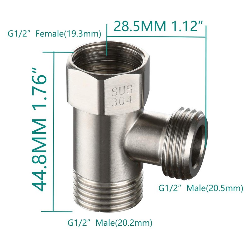Ciencia Piping Fittings Thread Size G1/2 Shower Adapter Branch Fitting