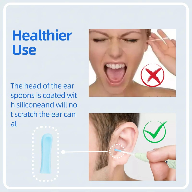 50 Pcs Ear Spoon Tips Ear Cleaner Replacement Tips Ear