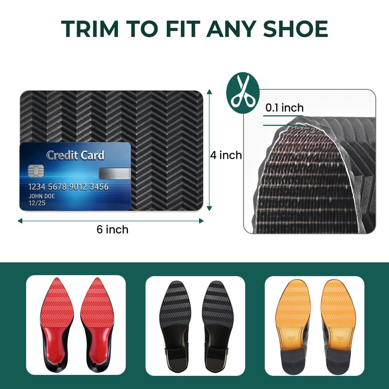 Shoe Sole Protector, Anti-Slip Shoe Sole Grips for Bottom of