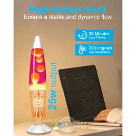 SerBion Lava Lamp Bulb 25 Watt, E17 Intermediate Base 6 Packs The Lava Original Replacement Bulb for 14.5-Inch Lava Lamp, Soft Warm White Glow, Long Life, High Temp Resistance, High-Output Heat S11 Bulb