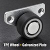 8-Piece Mini Side-Mount Furniture Caster Wheels with TPE Rubber Rollers