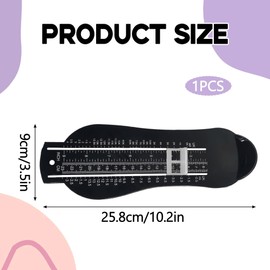 1PCS Foot Measure for Children UK Black Shoe Sizer Measuring Devices Foot Measure UK Accurate Foot Length Measurement Kids Foot Measure UK Shoe Size Measure UK For Shoe Fitting Foot Measuring Gauge
