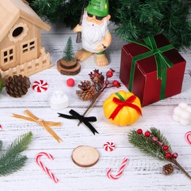 homdat 4 Rolls Christmas Velvet Ribbon, 25 Yard/Roll Single Face Velvet Ribbon for Gift Wrapping Bow Making Christmas Wreath Decoration Floral Bouquets DIY Crafts (Red+Green+Black+Gold)