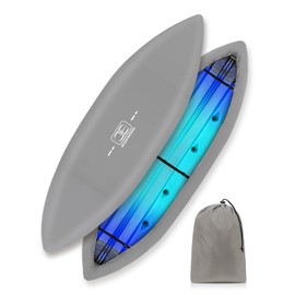 OCEANBROAD 300D/420D/600D Kayak Cover, Water-Resistant UV-Resistant Kayak Canoe Fishing Boat Dust Covers for Indoor and Outdoor Storage, Suitable for 12.3-13.5ft Kayak, 300D Gray