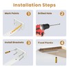 Mooche 4Pack Floating Shelf Bracket, Industrial Heavy Duty Shelf Brackets