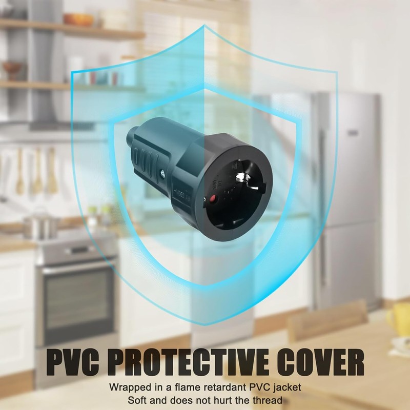 3 Pairs Schuko Plug Coupling: 250V 16A IP44 Protective Contact