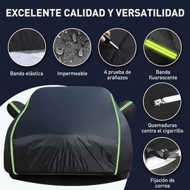 Cubierta para Automóvil,Cubierta para Auto Impermeable,Funda Universal para Coche con Cerradura de Seguridad,Tira Reflectante y Forro de Algodón,Antip