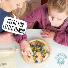 Jaques of London Solitaire Marble Game | Traditional Wooden Games | Solitaire Board Game | Classic Board Games | Since 1795