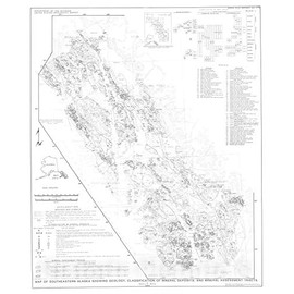 Historic Pictoric Map : Regional geologic Summary, metallogenesis, and Mineral Resources of Southeastern Alaska, 1984 Cartography Wall Art : 24in x 30in