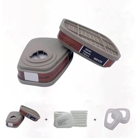 Ciuqu 6001 Filter Cartridges for Respirator, Dust-Proof, Organic Vapor, Pollen and Chemical Cartridges, Compatible with 6200, 6800, 7502, FF402 Respirator