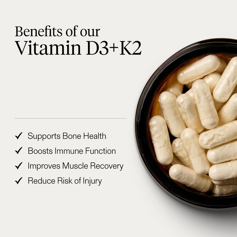 Puresport 4000IU Vitamin D3+K2 (60 Capsules) | High Strength Vegan