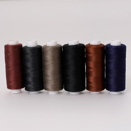 Leliafleury 6 Spools Sewing Thread Kits 400 Yard Embroidery Thread Polyester Thread All Purpose Threads for Sewing Embroidery Projects, Mixed Color B