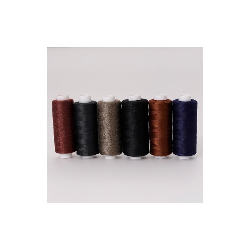 Leliafleury 6 Spools Sewing Thread Kits 400 Yard Embroidery Thread