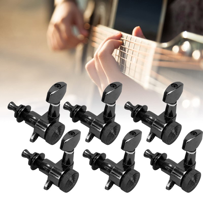 String Tuning Key, Locking Guitar Tuners Black Professional Vintage for