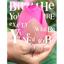 Just Breathe Rings for Women 925-Sterling-Silver - Inspirational & Healing Jewelry Collection BReAtHe.I You aRE exAcTLY A WhERe YOU NEEd To Be – Encouragement, Personality & Peaceful Self-Acceptance (Endless Breathe, Adjustable 6-9)