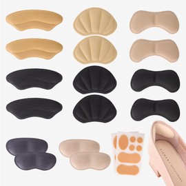 10 Pairs Heel Cushions for Back of Heel Pads for Shoes Women,Soft Heel Protectors for Shoes That are Too Big,Cushion Liners,Prevent Slipping,Blisters