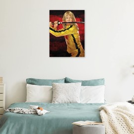 Fine Art Canvas Kill Bill Canvas Wall Decor by Artist Nikita Abkumov for Living Room, Bedroom, Bathroom, Kitchen, Office, Bar, Dining & Guest Room - Ready to Hang - 21 in x 28 in