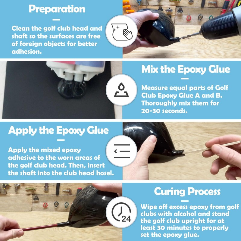 DINGSEN Golf Club Epoxy - Waterproof & Extra Strength- 30