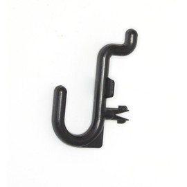 JSP Manufacturing Peg Board Plastic J Hook Style Hooks | Garage Tool Storage Craft Hooks Pegboard Asscessories (25, Black)
