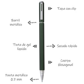 Pentel De México Bl667D-A-Est Bolígrafo Energel Hexagonal, 0.7 Mm,, Pack Of Aquete De 1