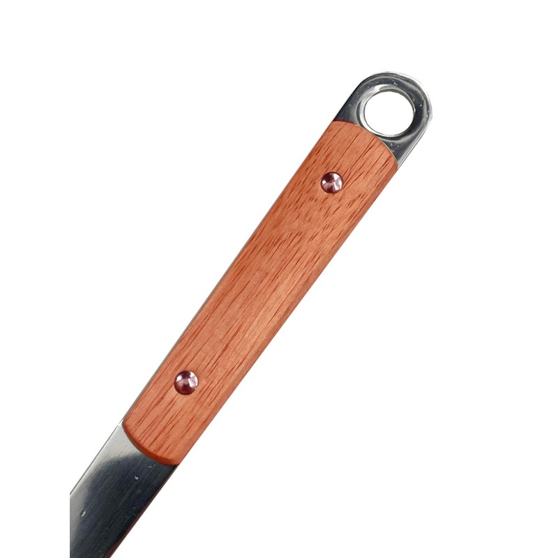 SD-FLYRETURNER37 Outdoor BBQ Spatula, Wood Grip, Stainless Steel, 14.6 inches
