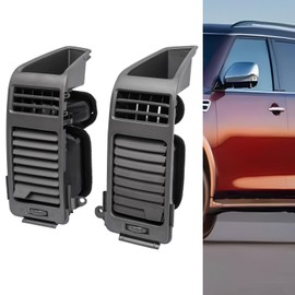 YIYIBYUS AC Air Vent Outlet Panel Grille Assembly for Nissan Titan Armada 2004-2006 Dash Air Vent Front Cover Replacement Left Driver and Right Passenger Side Replaces 68420-9FD0B 68420-7S000