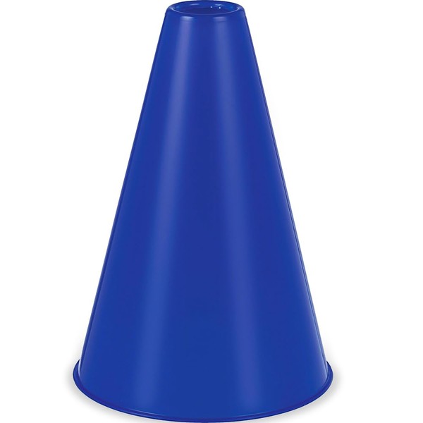 Blue Plastic Megaphone (8.25" x 6") – 1 Pc - Eco-Friendly & Lightweight Design - Ideal For Sports Events, Parties & Cheerleading