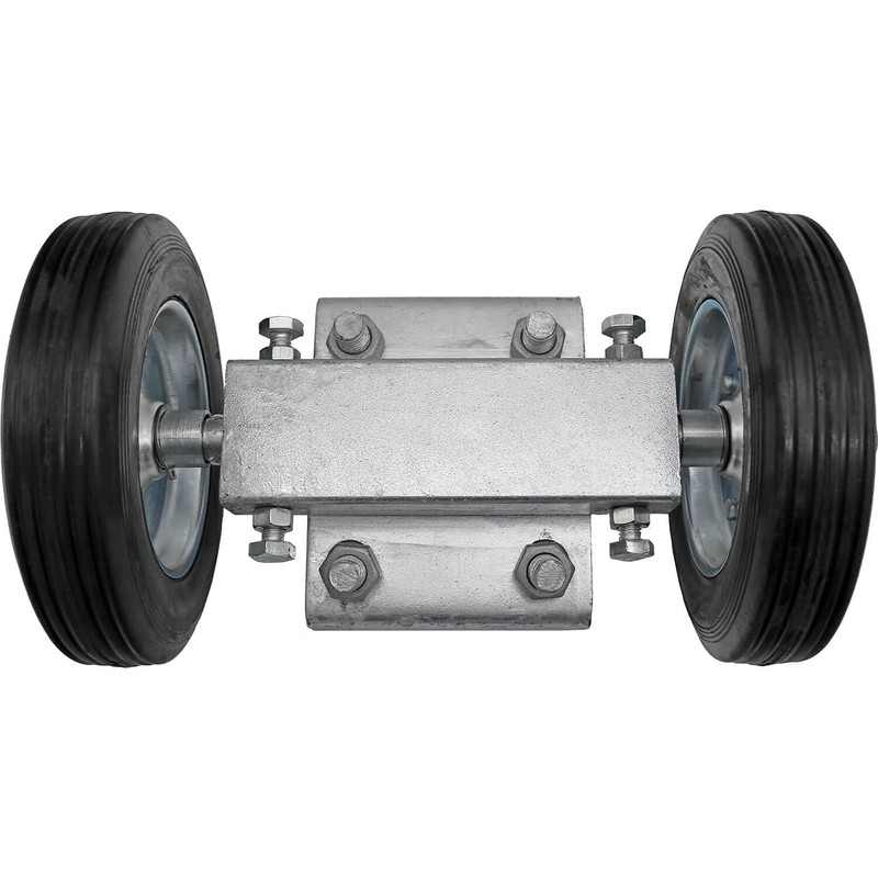 Rolling GATE 6" Wheel Carrier: for Chain Link Fence Rolling/Sliding