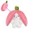Irunfast 23CM Bunny Plush Toy,Reversible Bunny Strawberry Plushie Toy with