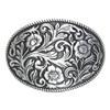 MASOP VOGU Antique Engraved Flower Solid Metal Belt Buckle Men
