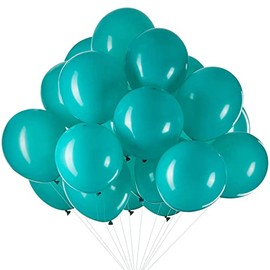 Vsosfiza 12inch Turquoise Balloons, Teal Latex Balloons(50Pack)