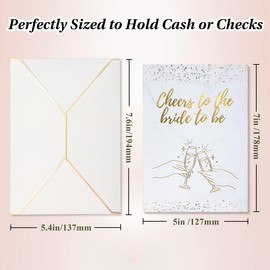 Wedding Card for Bride and Groom-Elegant Bridal Shower & Engagement Card, Congratulations Greeting Card for Bride to Be, Wedding Gifts for Couples (Champagne)