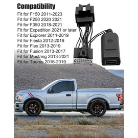 Dashcam Power Adapter Compatible with Ford F150 Bronco Explorer Mustang and More Models, Built-in USB Power Source Connects to Rearview Mirror (16-pin Type A)