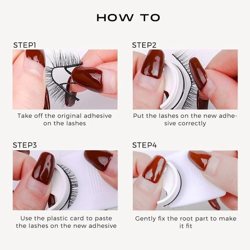  3 Pairs Eternal Joy Eyelashes,Eternal Joy Mart Eyelashes,Reusable Self