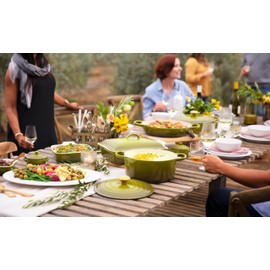 Le Creuset Stoneware Heritage Rectangular Covered Casserole, 4 qt., Olive