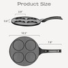 KRETAELY Pancake Pan 4 Cups Pancake Maker Nonstick Pancake Griddle