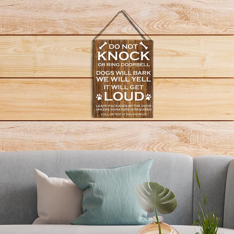 Do Not Knock or Ring Door Bell Sign Dog Lovers