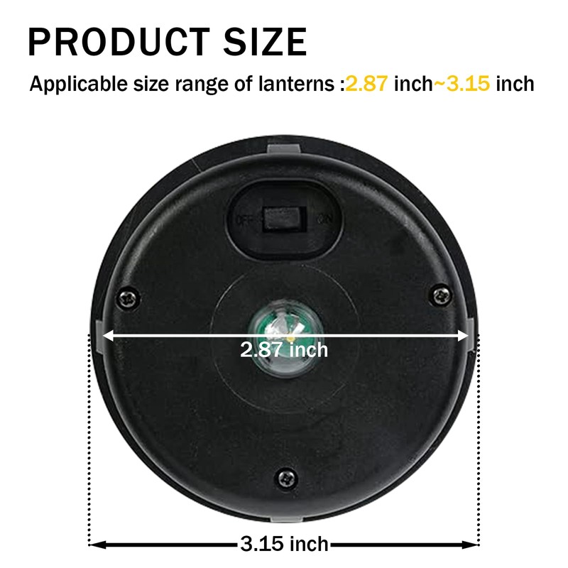 Profinella 2 Pack Solar Lights Replacement Top Outdoor Pathway Lights（3.15inch）