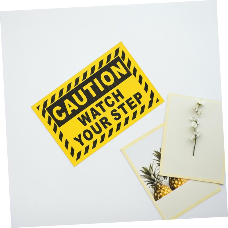 SHINEOFI Watch Your Step Caution Sign Durable PVC Wet Floor