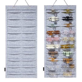 Kraeoke Hair Clips Storage Holder Display Holder for Hair Accessories Large Hanging Jewellery Organiser for Girls (Grey 2)