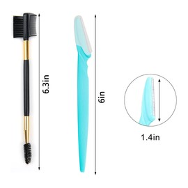 21 PCS Eyebrow Razors Face Shavers for Women Microblading Blades Dermaplaning Blades kit for Face with 1 PC Eyelash Brush and Storage Box Facial Razors for Women and Men