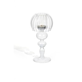 Gurfuy Jellyfish Shaped Glass Candle Holders - Glass Hurricane Candleholders Crystal Decorative Candle Stand for Table Wedding Dinning Centerpieces Party Supplies Festival Windowsill Decor Clear