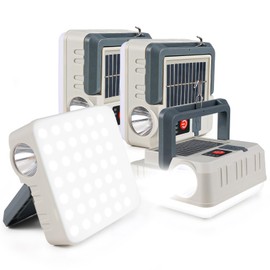 LaliBuBB Portable Solar Power Lanterns 4 Pack, Lanterns for Power Outages, 5 Light Modes LED Camping Lights Lantern Flashlight, IPX4 Waterproof Tent Light for Hurricane Hiking Emergency Light