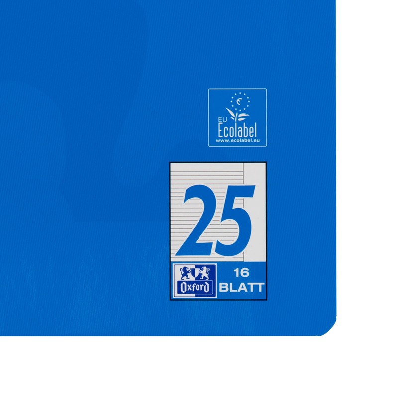 Oxford Schulheft A4, 16 Blatt, Lineatur 25, liniert, 5 Stück
