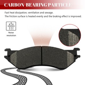 YXPCARS Ceramic Disc Brake Pads Set Front and Rear Replacement for Lincoln Navigator 1998-2002, for Ford Expedition/F-150/ F-150 Heritage/F-250