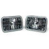 V-Spec H6054 7X6 Chrome Housing Diamond Cut Headlights Replacement Glass